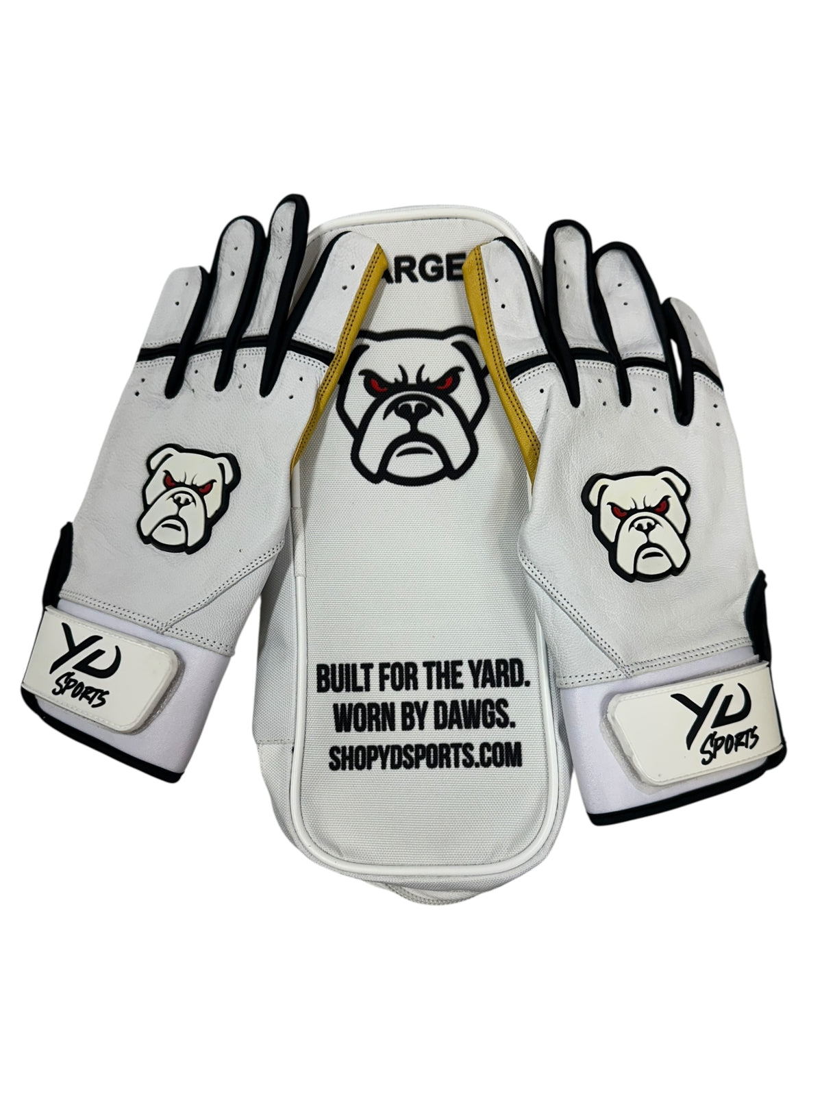 White Leather Batting Gloves