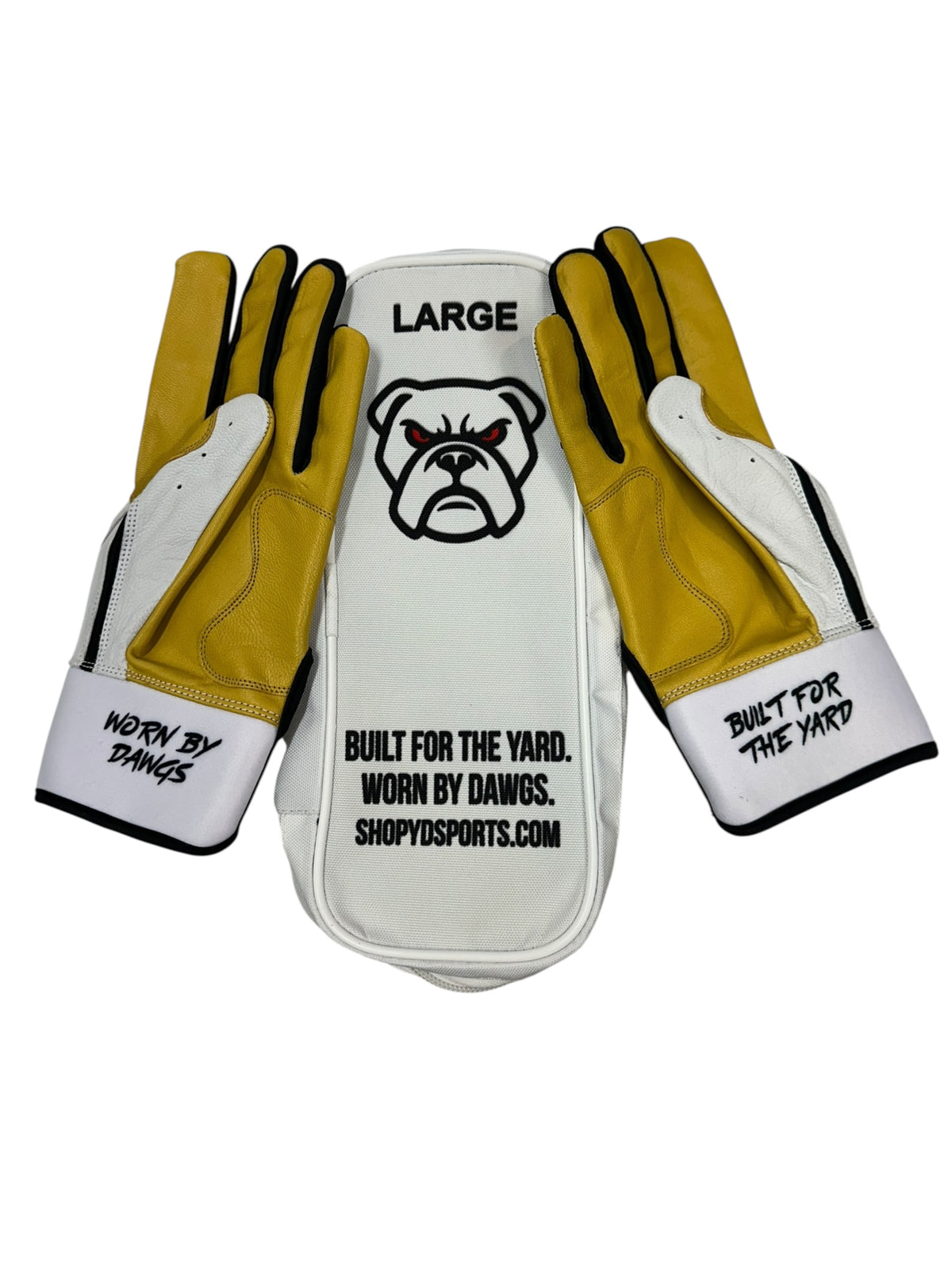 White Leather Batting Gloves