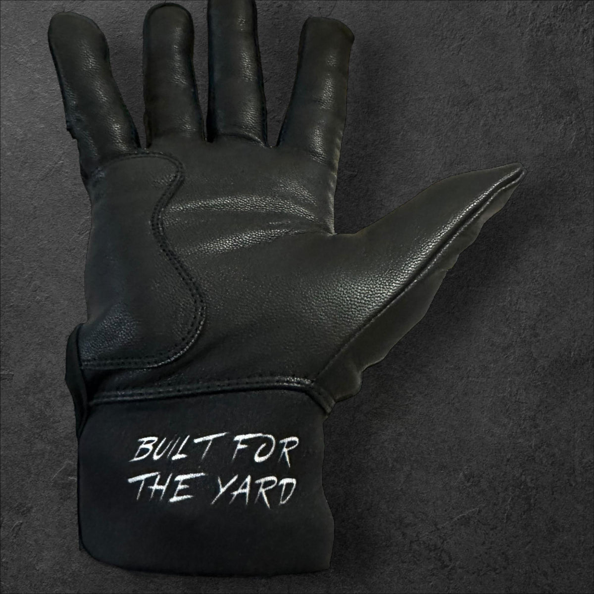 Black Leather Batting Gloves